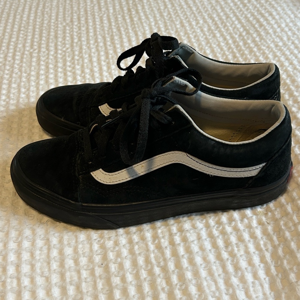 Vans Women’s Black Sneakers with White Stripe